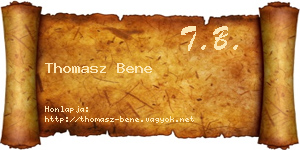Thomasz Bene névjegykártya